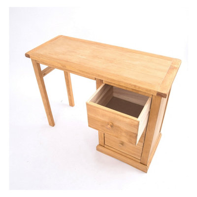 Lucca 3 Drawer Desk - Dressing Table Wood Knob