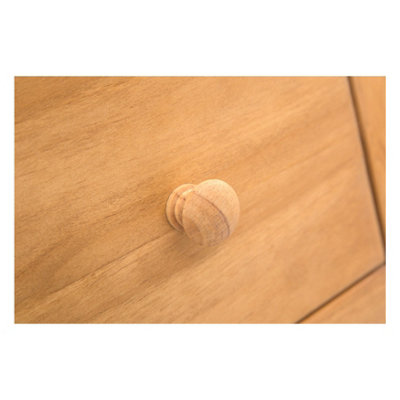 Lucca 3 Drawer Desk - Dressing Table Wood Knob