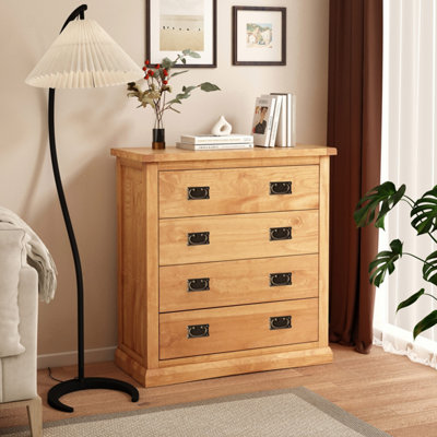 Lucca 4 Drawer Chest of Drawers Bras Drop Handle