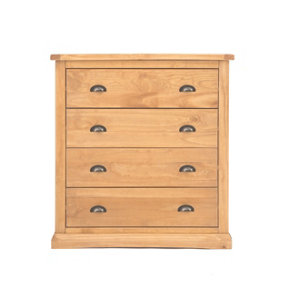 Lucca 4 Drawer Chest of Drawers Brass Cup Handle