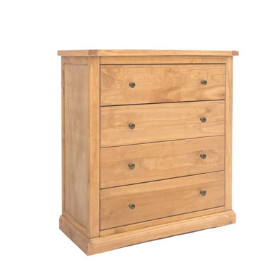 Lucca 4 Drawer Chest of Drawers Brass Knob