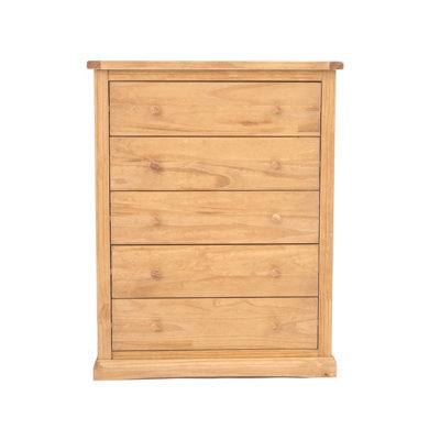 Lucca 5 Drawer Chest of Drawers Wood Knob