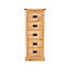 Lucca 5 Drawer Narrow Chest of Drawers Bras Drop Handle