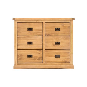 Lucca 6 Drawer Chest of Drawers Bras Drop Handle