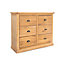 Lucca 6 Drawer Chest of Drawers Brass Cup Handle