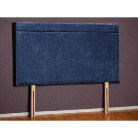 Lucca Strutted Upholstered headboard 2FT6 Small Single - Naples Blue
