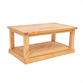 Lucca Waxed Coffee Table with Shelf