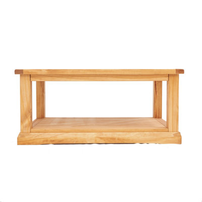 Lucca Waxed Coffee Table with Shelf