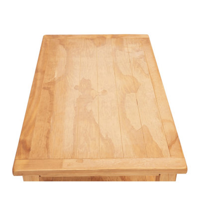 Lucca Waxed Coffee Table with Shelf