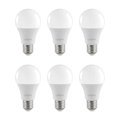 Luceco 6PC Warm White Energy Saving Light Bulb 5.8W 470lm E27