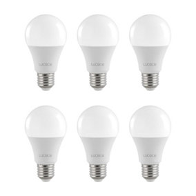 Luceco 6PC Warm White Energy Saving Light Bulb 5.8W 470lm E27