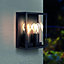 Luceco Azurar Twin Wall Lantern with 2 x A60 Lamps Black