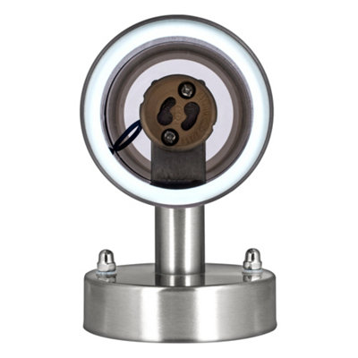 Luceco Azurar Up/Down IP44 GU10 Wall Light Stainless Steel