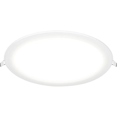 Luceco Essence Circular Slimline Downlight, 24W, 2040lm, 3000K, White