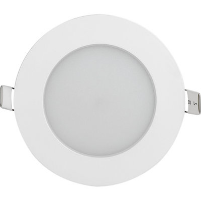 Luceco Essence Circular Slimline Downlight, 6W, 360lm, 3000K, White