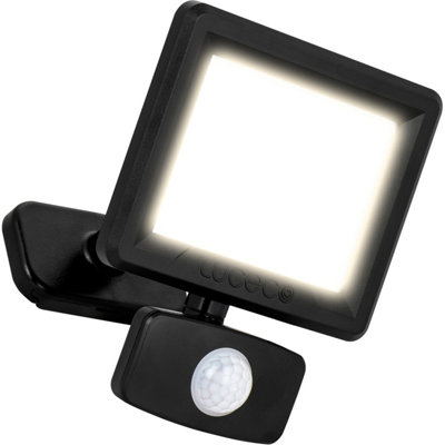 Luceco Essence Outdoor Floodlight with PIR Sensor & Tilt, IP65, 10W