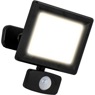 Luceco Essence Outdoor Floodlight with PIR Sensor & Tilt, IP65, 20W