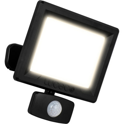Luceco Essence Outdoor Floodlight with PIR Sensor & Tilt, IP65, 30W