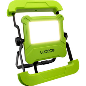Luceco Foldable Compact Worklight with 13A Power Socket 30W 2400LM 5000K