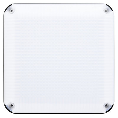 Luceco Mosi Square Bulkhead Light, IP65, 6W, 735lm, 4000K, Black