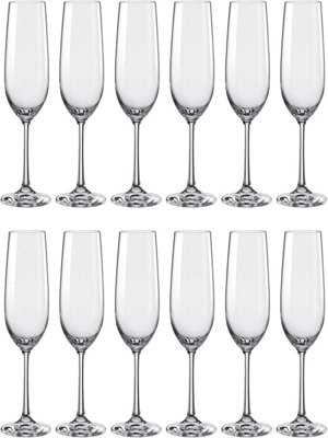 Lucente 200ml Crystal Champagne Flutes 12PC Set