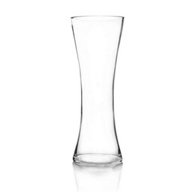 Lucente XL Clear Glass Hourglass Vase 60cm (H)