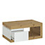 Luci 1 drawer coffee table in White and Oak