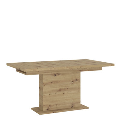 Luci extending dining table 160200cm in White and Oak DIY at B&Q