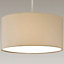 LUCIA - CGC Cream Fabric Ceiling Shade With Frosted Diffuser