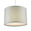 LUCIA - CGC Grey Fabric Ceiling Shade With Frosted Diffuser