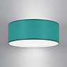 LUCIA - CGC Teal Fabric Ceiling Shade With Frosted Diffuser