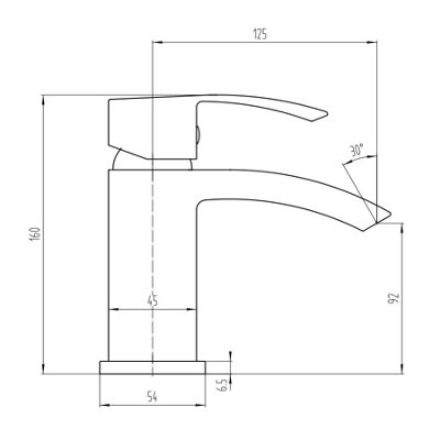 Lucia Chrome Bathroom Single Lever  Square Waterfall Basin Sink Mixer Tap - 3