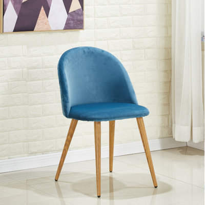 Lucia Dallas Dining Set, a Table and Chairs Set of 4, White/Blue