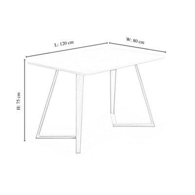 Lucia Dallas Dining Set, a Table and Chairs Set of 4, White/Blue