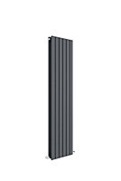 Lucia Square Vertical Double Panel Radiator - 1500mm x 354mm - 3105 BTU - Anthracite - Balterley