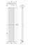 Lucia Square Vertical Double Panel Radiator - 1800mm x 354mm - 3641 BTU - Satin White - Balterley