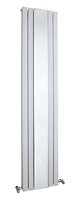 Lucia Square Vertical Double Panel Radiator with Mirror - 1800mm x 354mm - 3344 BTU - Satin White - Balterley