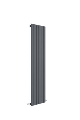Lucia Square Vertical Single Panel Radiator - 1500mm x 354mm - 2041 BTU - Anthracite - Balterley