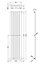 Lucia Square Vertical Single Panel Radiator - 1500mm x 354mm - 2041 BTU - Satin White - Balterley