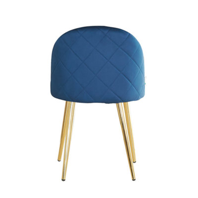 Royal blue store dressing table chair