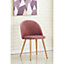 Lucia Velvet Dining Chair Set of 6, Pink