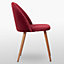 Lucia Velvet Dining Chair Single, Red