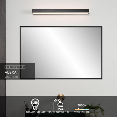 Lucide Alexa 8W LED Over Mirror Light Black