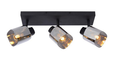 Lucide Alion Classic Ceiling Spotlight Bar - 3xE14 - Black