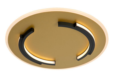 Lucide ANDREAS - Flush ceiling light - 39,6 cm - LED - 1x30W 2700K - Matt Gold / Brass