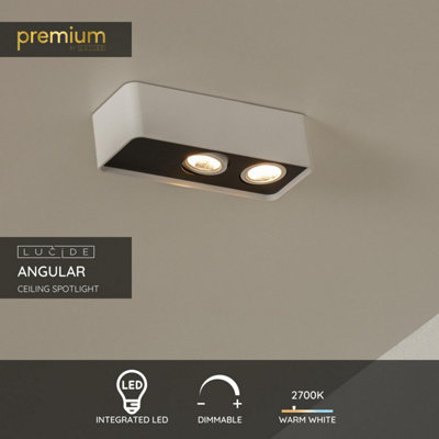 Lucide ANGULAR - Ceiling spotlight - LED Dim. - White