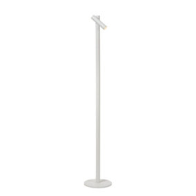 Lucide ANTRIM - Rechargeable Floor reading lamp - Battery - LED Dim. - 1x2,2W 2700K - IP54 - With wireless charging pad - White