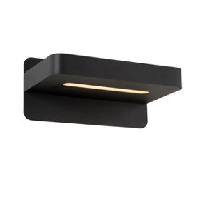 Lucide Atkin Modern Bedside Lamp - LED - 1x6W 3000K - With USB charging point - Black