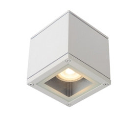 Lucide Aven Modern Surface Mounted Ceiling Spotlight Bathroom - 1xGU10 - IP65 - White