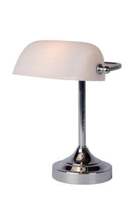 Chrome bankers store desk lamp